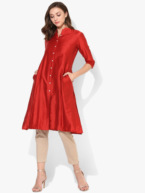 

Sangria Women Red A-Line Kurta