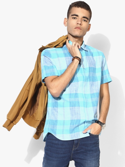

Blue Checked Regular Fit Casual Shirt