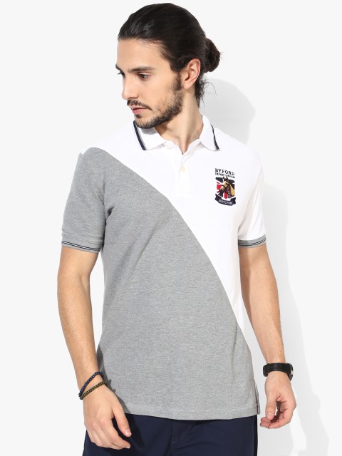

Grey Solid Slim Fit Polo T-Shirt