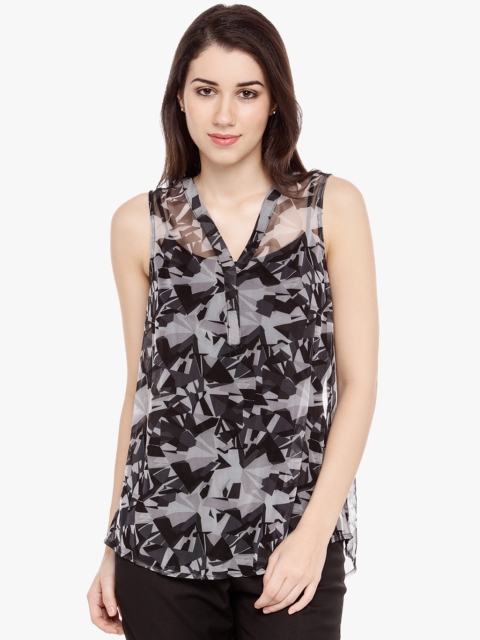 

Grey Printed Blouse