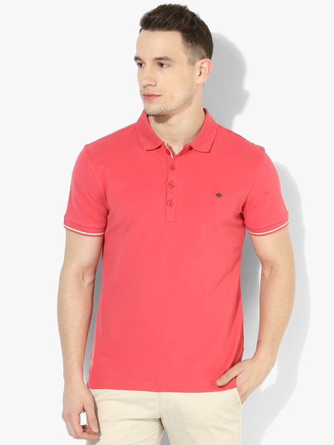 

Pink Solid Regular Fit Polo T-Shirt