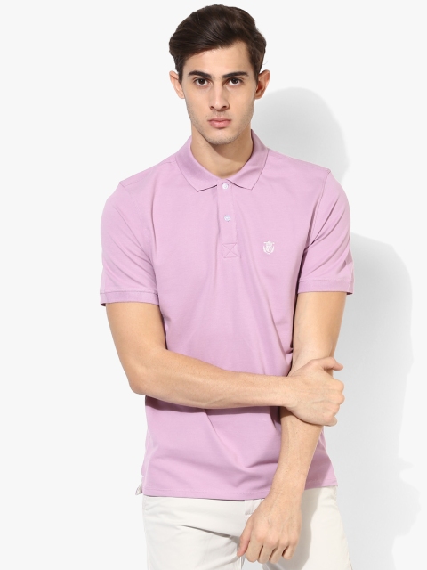 

Lilac Solid Regular Fit Polo T-Shirt, Purple