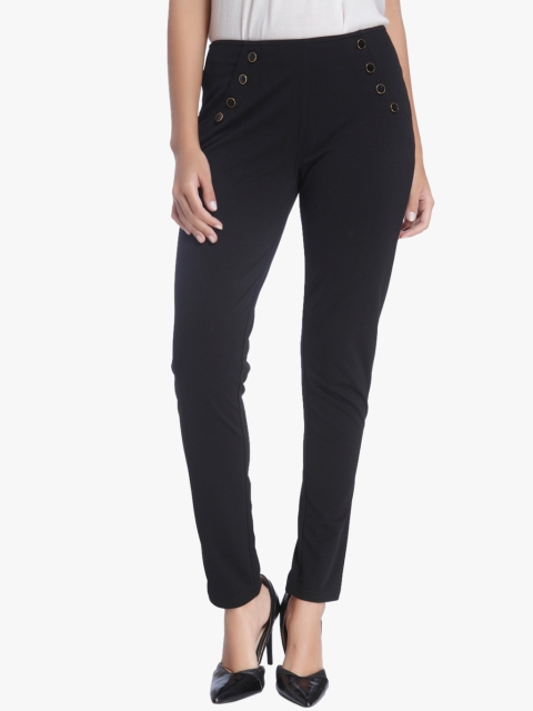 

Vero Moda Women Black Solid Treggings