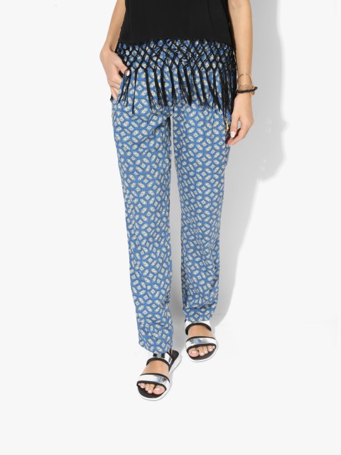

Multicoloured Printed Regular Fit Coloured Pants, Multi