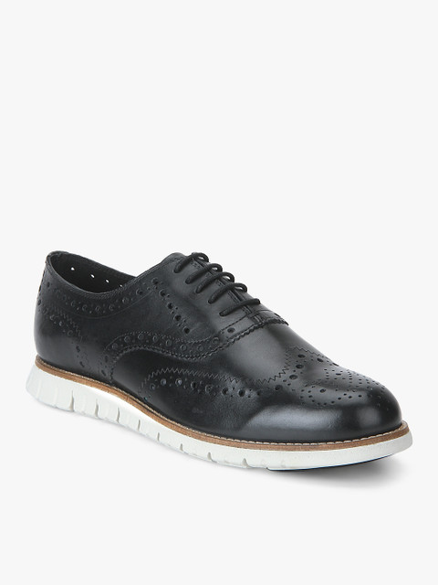 

Blackberrys Sp-Farell Black Lazer Cut Brogue Lifestyle Shoes