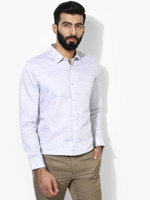 

Purple Printed Slim Fit Casual Shirt