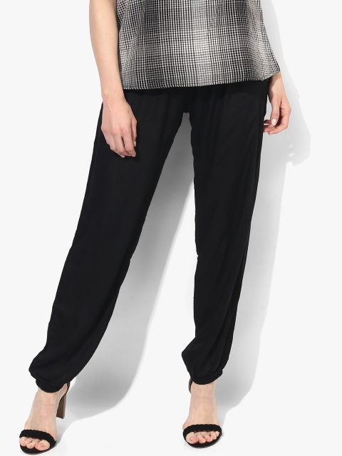

Black Embroidered Regular Fit Coloured Pants