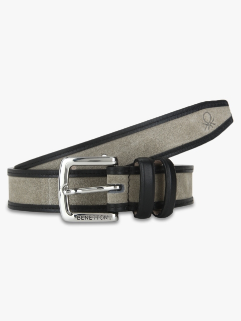 

Grey Twin Loop Leather Belt
