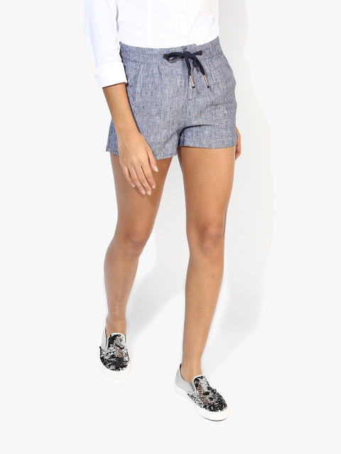 

Blue Self Design Shorts