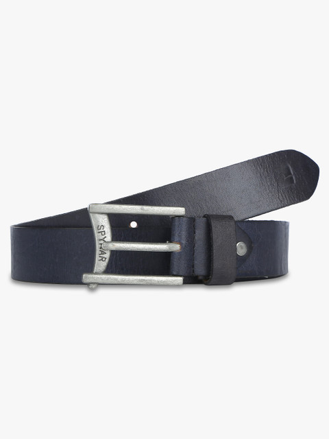 

Navy Blue Leather Belt