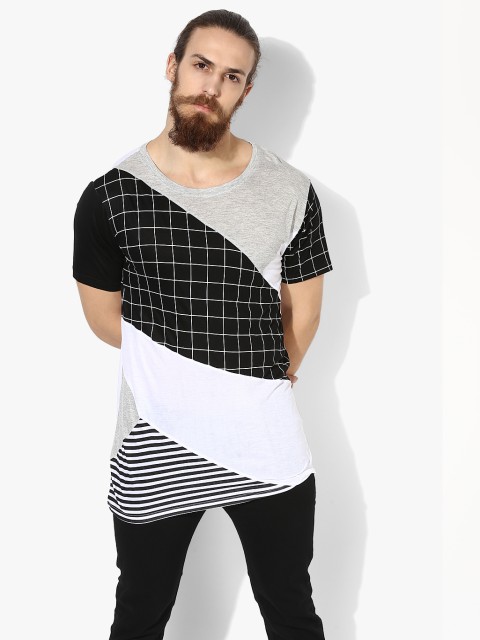 

Multicoloured Regular Fit Round Neck T-Shirt, Multi