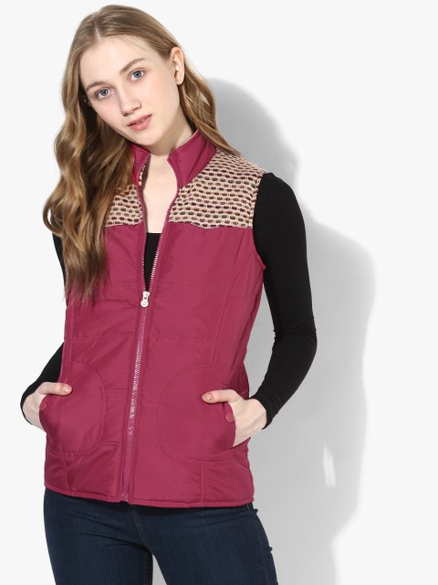 

Sweet Dreams Women Fuchsia Solid Padded Jacket