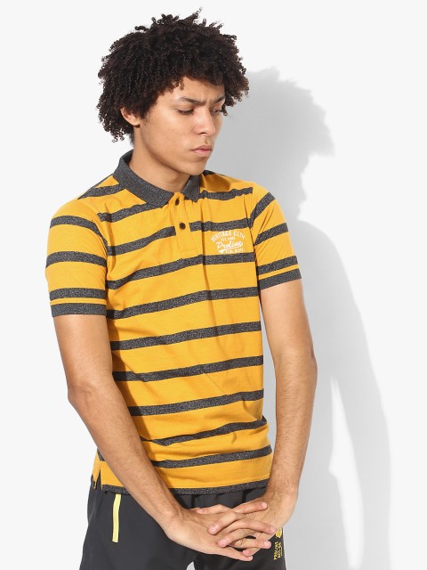 

Proline Yellow Striped Comfort Fit Polo T-Shirt