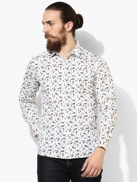 

Off White Printed Slim Fit Casual Shirt