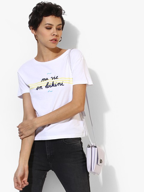 

White Printed T Shirt