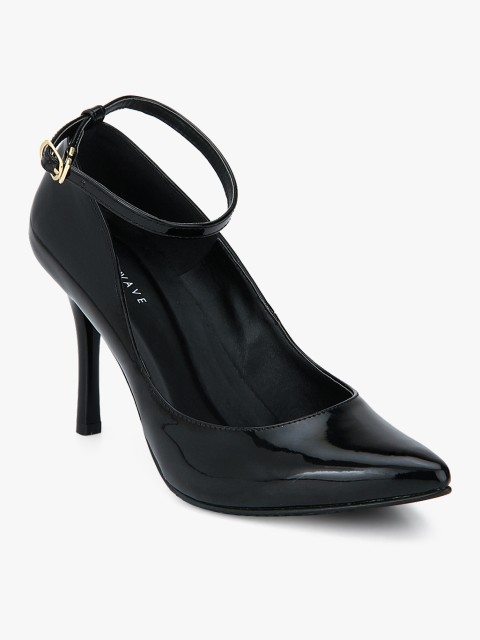 

Hadley Black Ankle Strap Stilettos