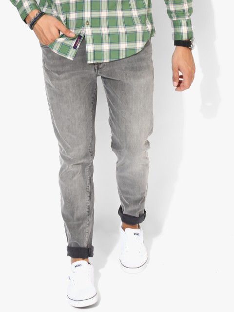 

Grey Washed Slim Fit Jeans