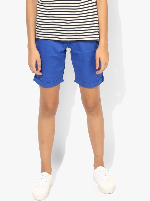 

Blue Solid Shorts