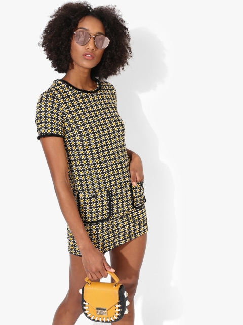 

Multicoloured Self Pattern Shift Dress, Multi