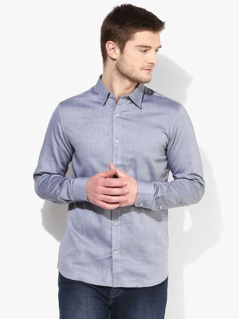 

Grey Solid Slim Fit Casual Shirt