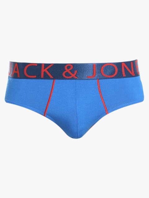 

Jack & Jones Men Blue Solid Regular Fit Brief 12131030