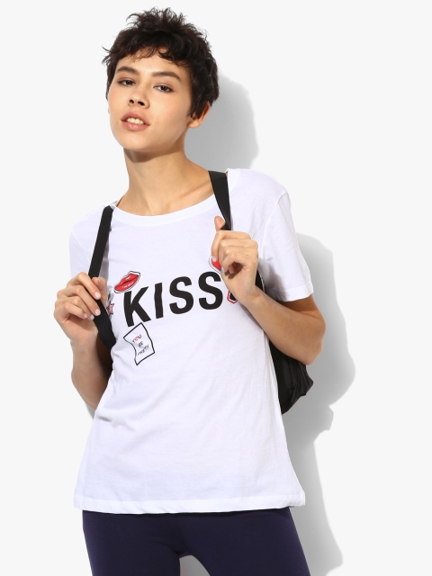 

White Printed T Shirt