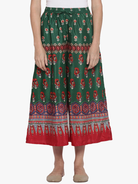 

Green Printed Regular Fit Palazzo