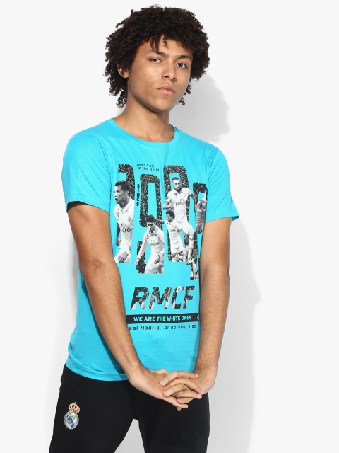 

Real Madrid Men Blue Printed Round Neck T-shirt