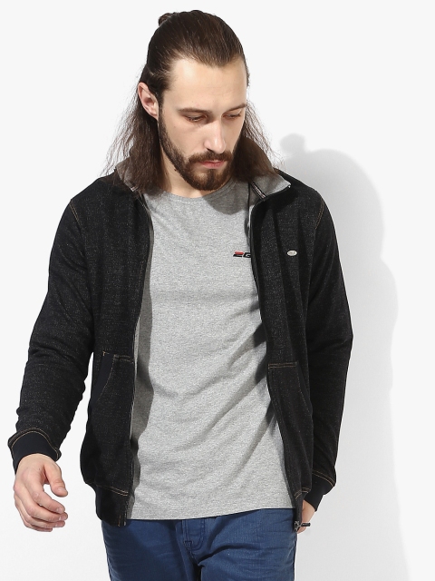 

Black Textured Sweat Jacket