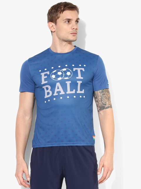 

FIFA Men Blue & White Printed Round Neck Football T-shirt