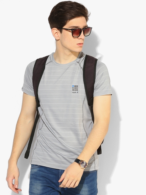 

Grey Printed Round Neck T-Shirt