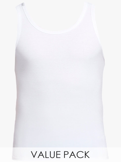 

Pack Of 2 Multicoloured Solid Round Neck Vest, Multi
