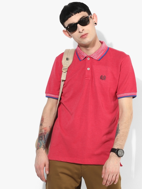 

Fuchsia Solid Slim Fit Polo T-Shirt