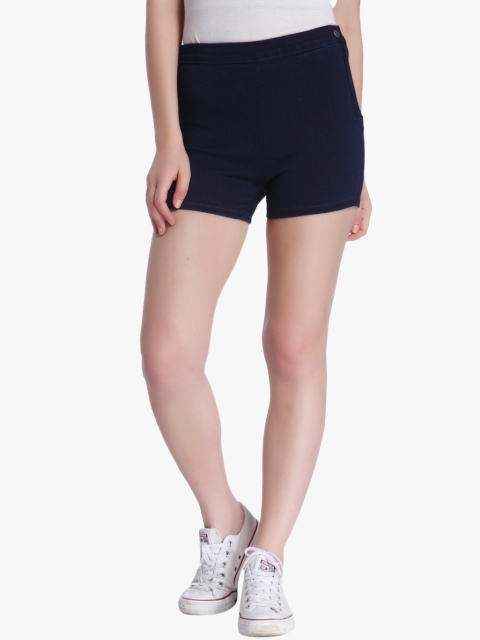 

Navy Blue Solid Shorts