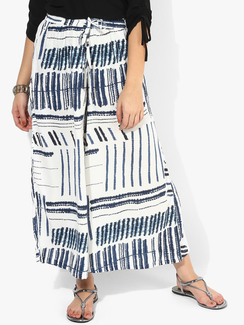 

Off White Printed Regular Fit Palazzo