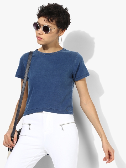 

SPYKAR Women Blue Solid Top
