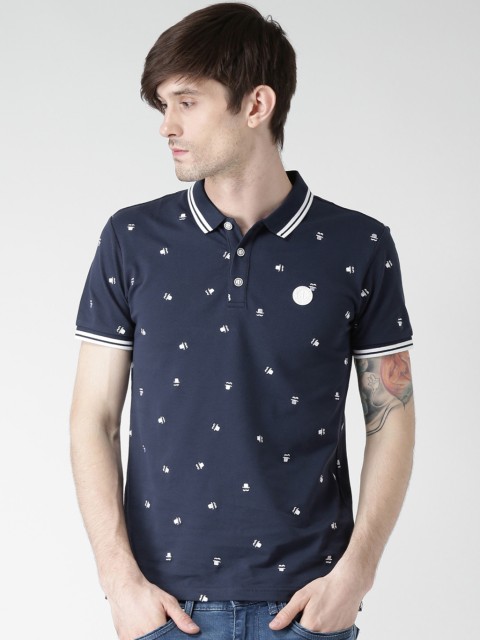 

Navy Blue Regular Fit Polo T-Shirt
