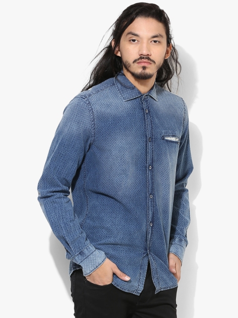 

Blue Washed Regular Fit Casual Shirt