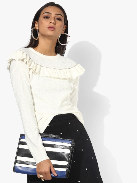 

Cream Embellished Sweater