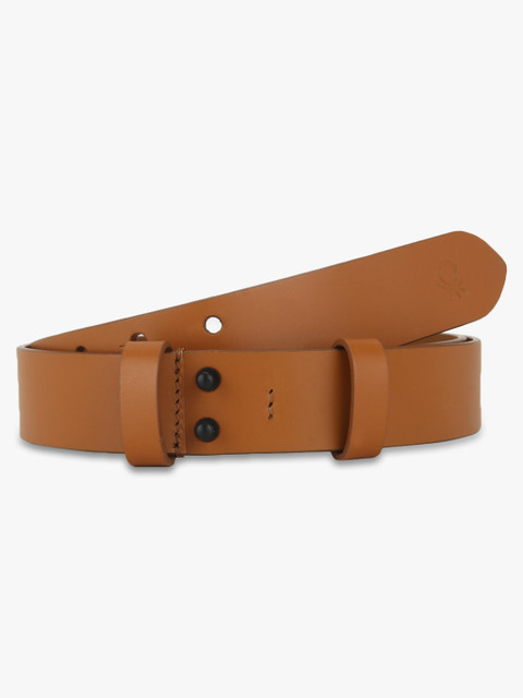 

Tan Twin Stud Leather Belt