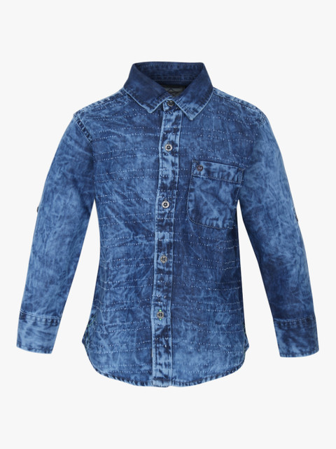 

Blue Regular Fit Casual Shirt
