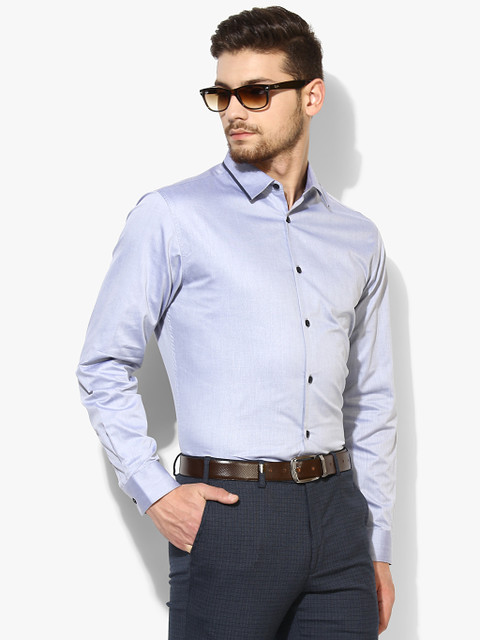 

Blue Solid Slim Fit Formal Shirt