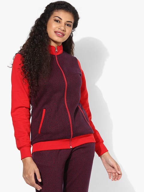 

Sweet Dreams Women Red & Navy Blue Printed Lounge Winter Jacket