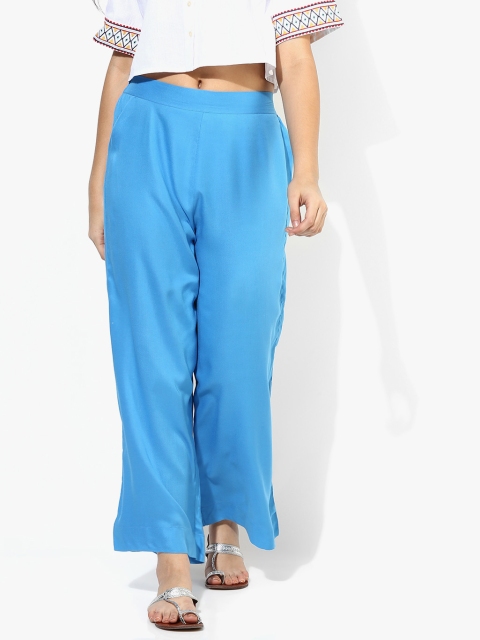

Blue Solid Loose Fit Palazzo