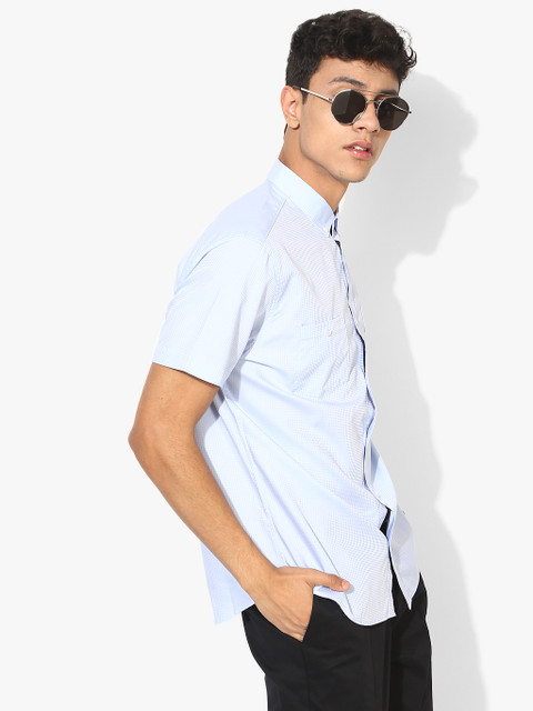 

Blue Checked Regular Fit Casual Shirt