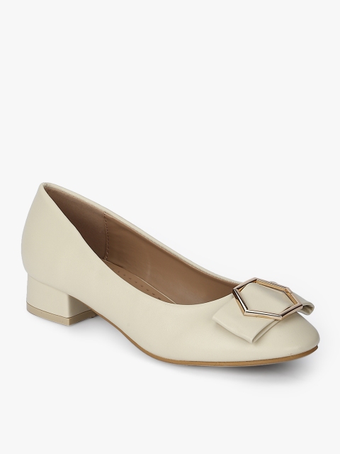 

Beige Bow Belly Shoes