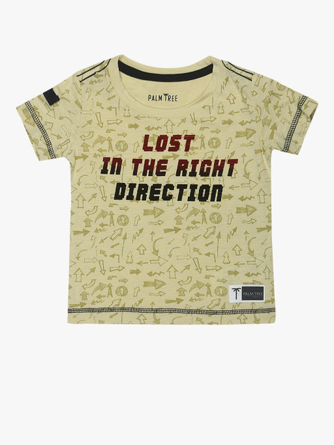 

Beige Printed T-Shirt