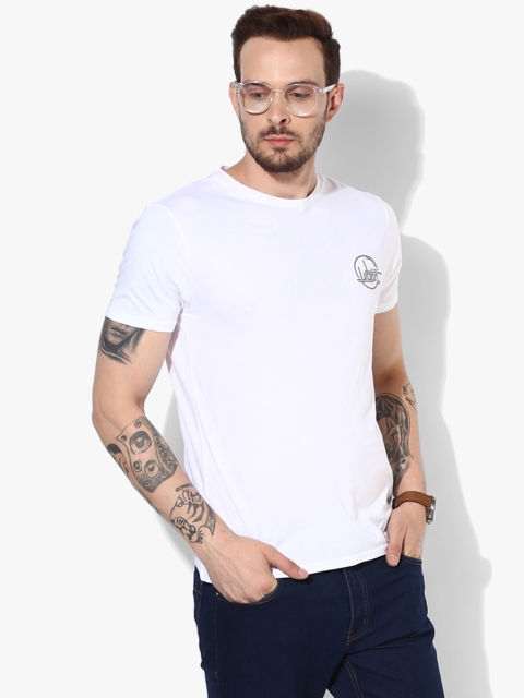 

White Solid Slim Fit Polo T-Shirt