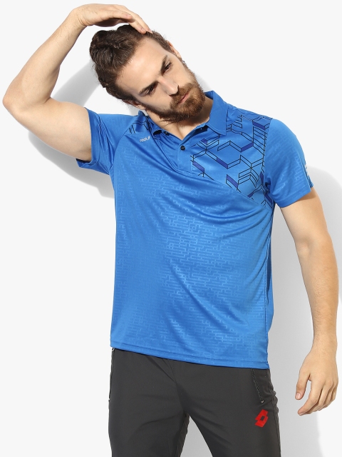

Blue Printed Polo T-Shirt