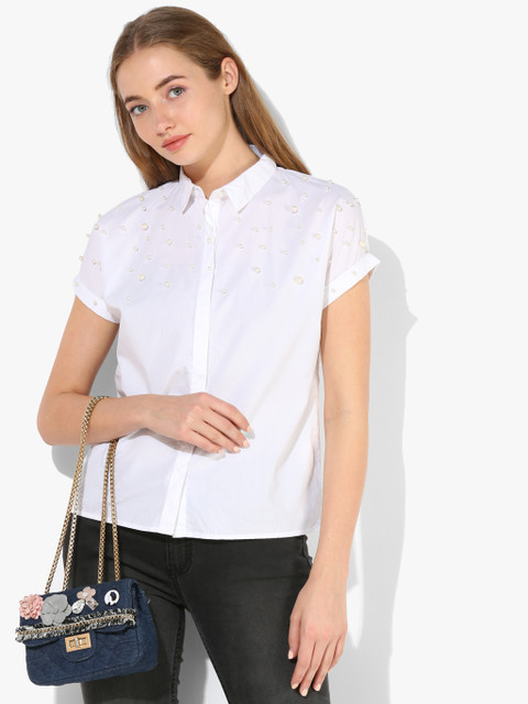 

White Embellished Shirt